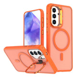 Samsung Galaxy A37 EIDERWOOD Hybrid Case with Kickstand - MagSafe Compatible - Orange