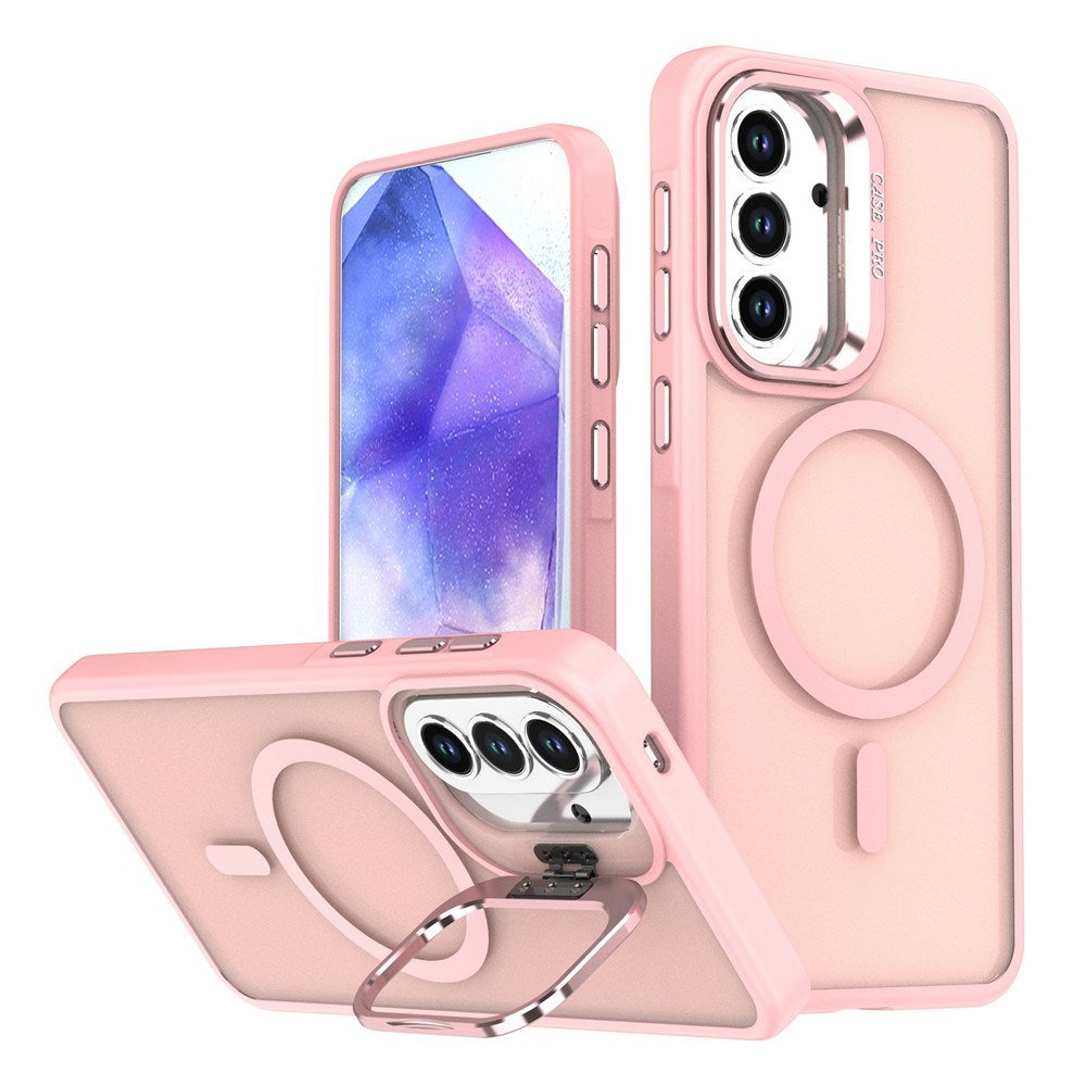 Samsung Galaxy A37 EIDERWOOD Hybrid Case with Kickstand - MagSafe Compatible - Pink