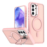 Samsung Galaxy A37 EIDERWOOD Hybrid Case with Kickstand - MagSafe Compatible - Pink
