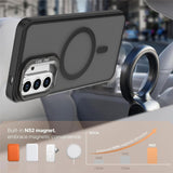 Samsung Galaxy A37 EIDERWOOD Hybrid Case with Kickstand - MagSafe Compatible - Black