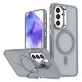 Samsung Galaxy A37 EIDERWOOD Hybrid Case with Kickstand - MagSafe Compatible - Grey
