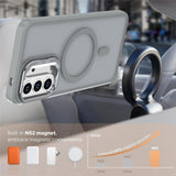 Samsung Galaxy A37 EIDERWOOD Hybrid Case with Kickstand - MagSafe Compatible - Grey