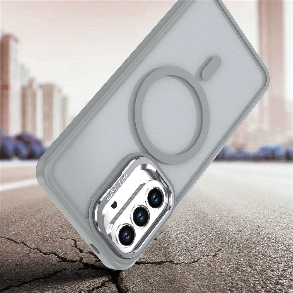 Samsung Galaxy A37 EIDERWOOD Hybrid Case with Kickstand - MagSafe Compatible - Grey