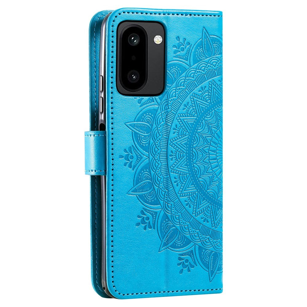 OnePlus 15R EIDERWOOD Faux Leather Flip Case with Pattern - Blue