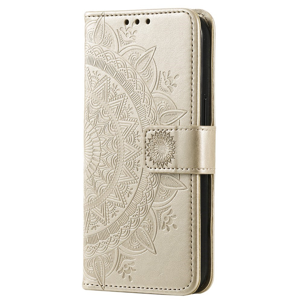 OnePlus 15R EIDERWOOD Faux Leather Flip Case with Pattern - Gold