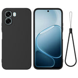 OPPO A6x EIDERWOOD Silicone Case with Strap - Black