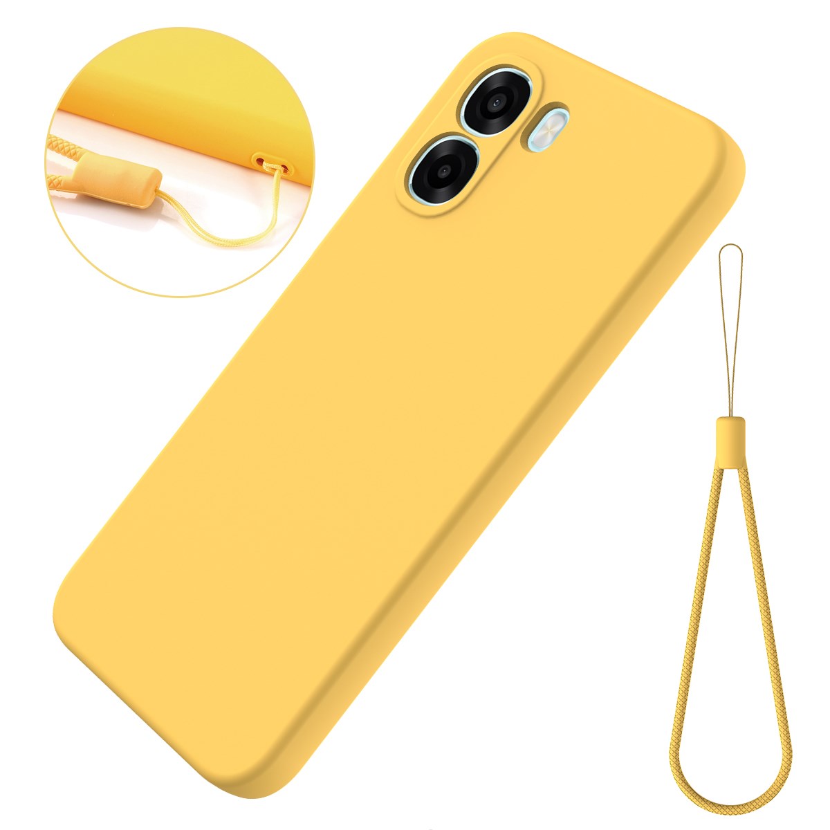 OPPO A6x EIDERWOOD Silicone Case with Strap - Yellow