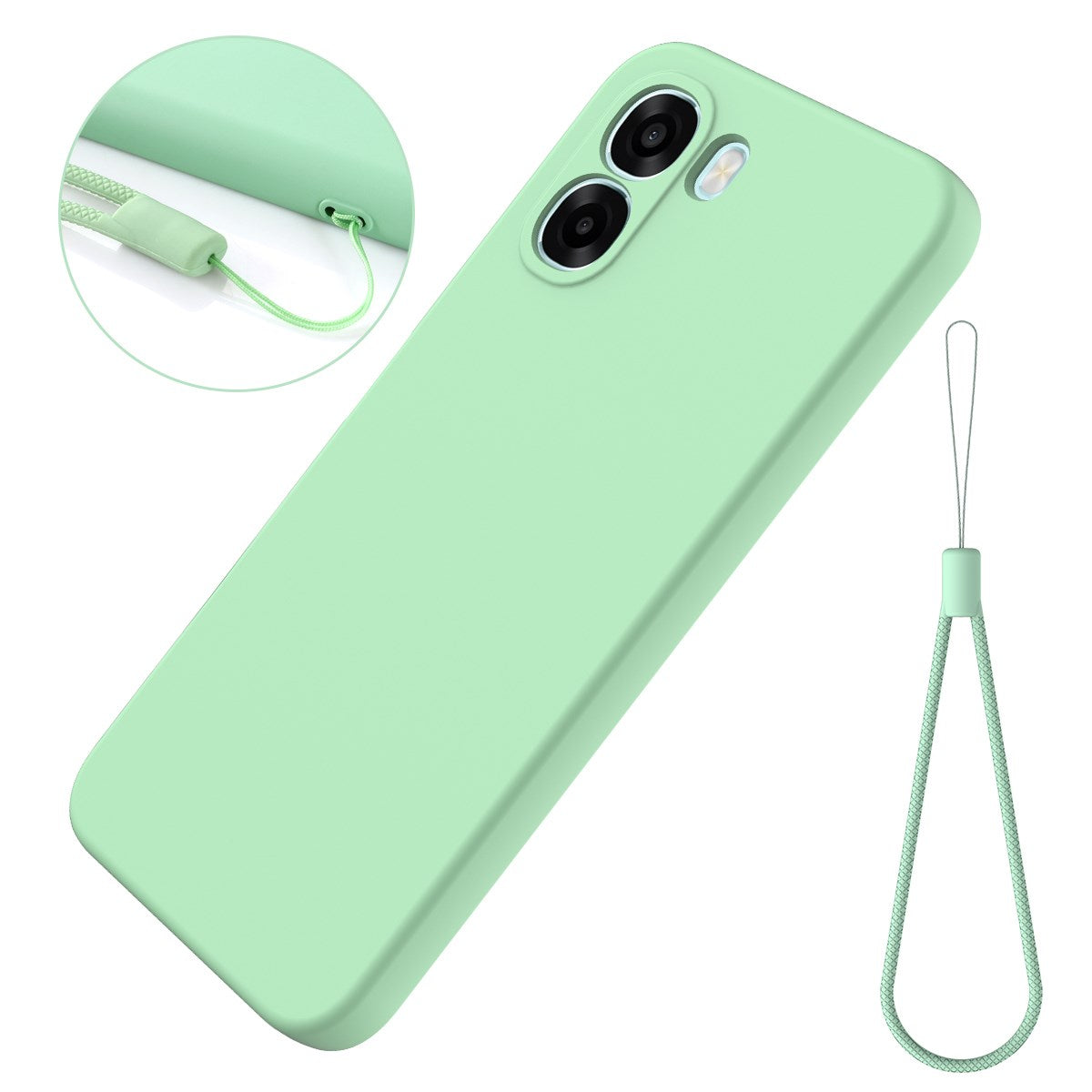 OPPO A6x EIDERWOOD Silicone Case with Strap - Green