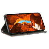 Samsung Galaxy A57 EIDERWOOD Faux Leather Case with Built-in Card Holder & Stand Function - Gold Rings