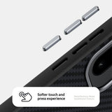 OnePlus 15R EIDERWOOD Magnetic Carbon Case - MagSafe Compatible - Black / Silver