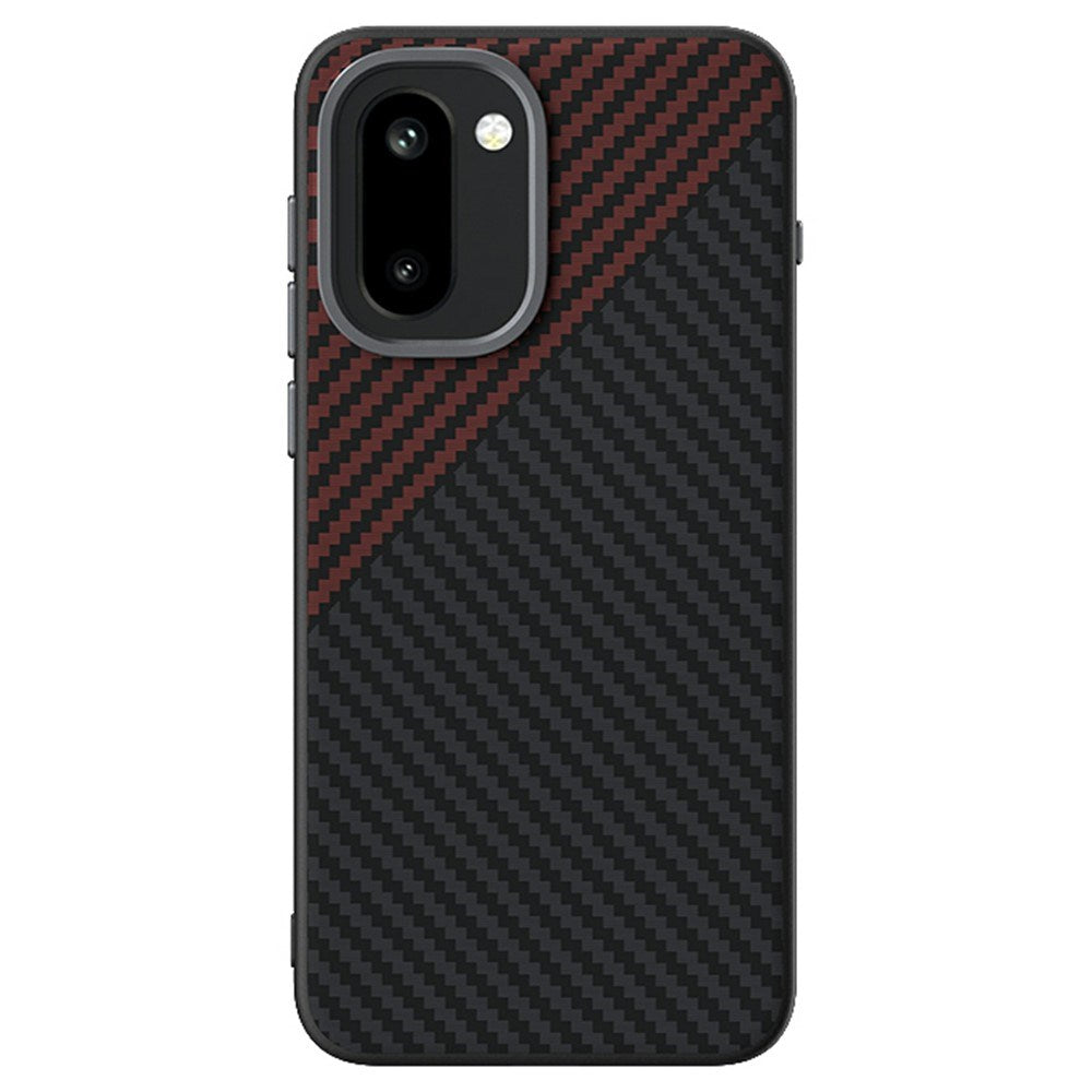 OnePlus 15R EIDERWOOD Magnetic Carbon Case - MagSafe Compatible - Black / Red
