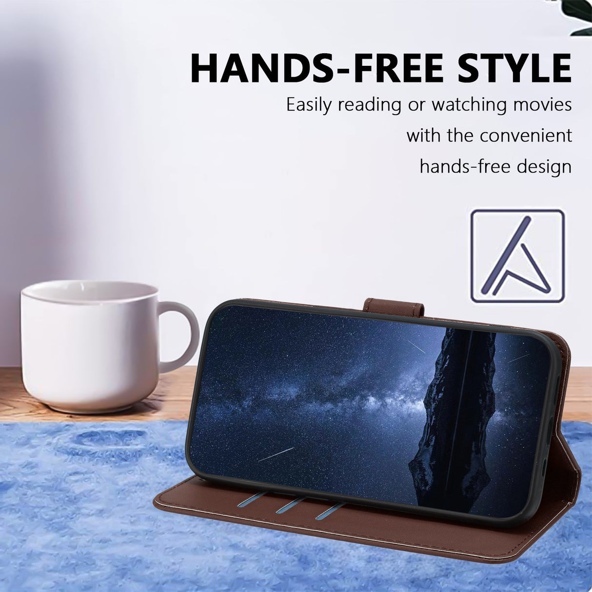 Xiaomi 17 Ultra EIDERWOOD Faux Leather Flip Case with Card Holder & Stand Function - Brown