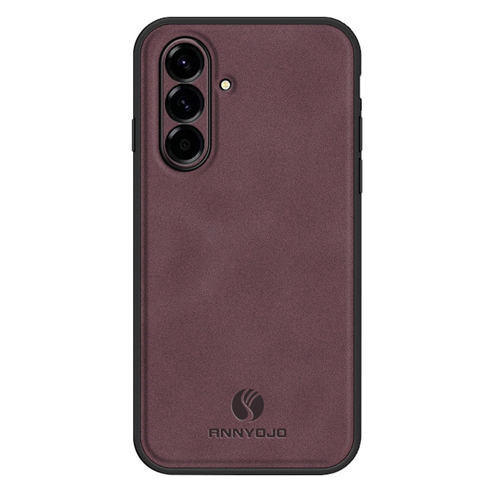 Samsung Galaxy A27 EIDERWOOD Hybrid Case with Faux Leather - Wine Red