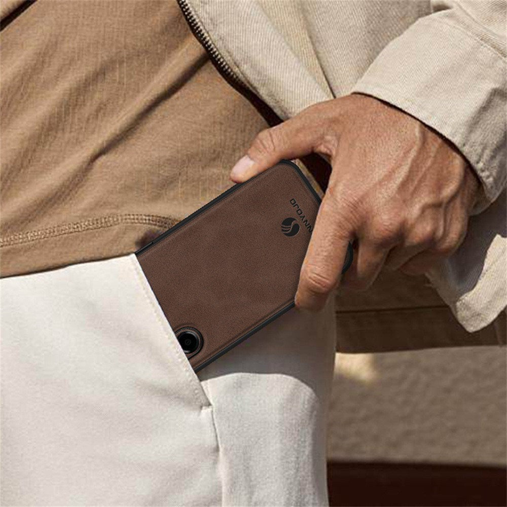 Samsung Galaxy A27 EIDERWOOD Hybrid Case with Faux Leather - Black