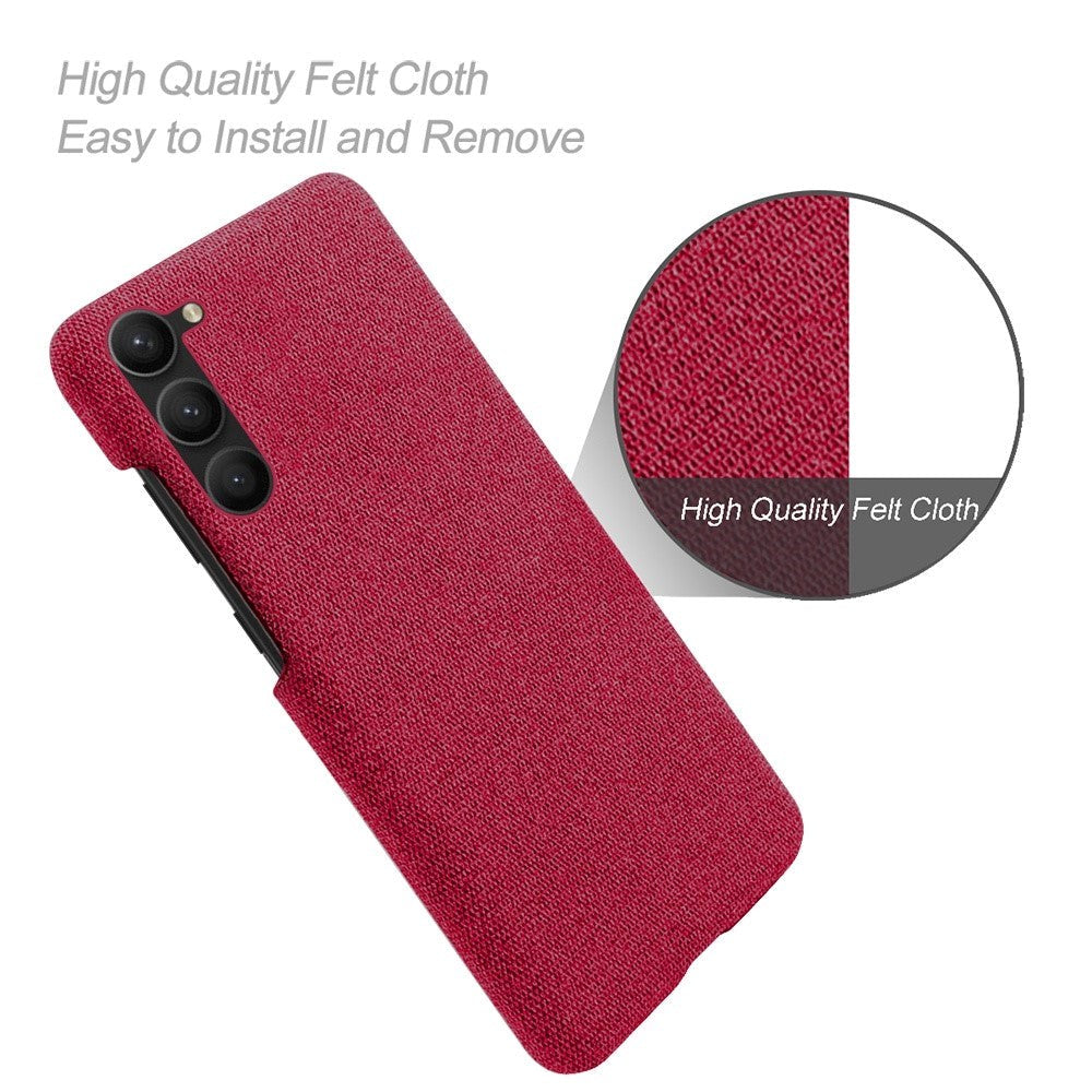 Samsung Galaxy S23 Fabric Plastic Case - Red