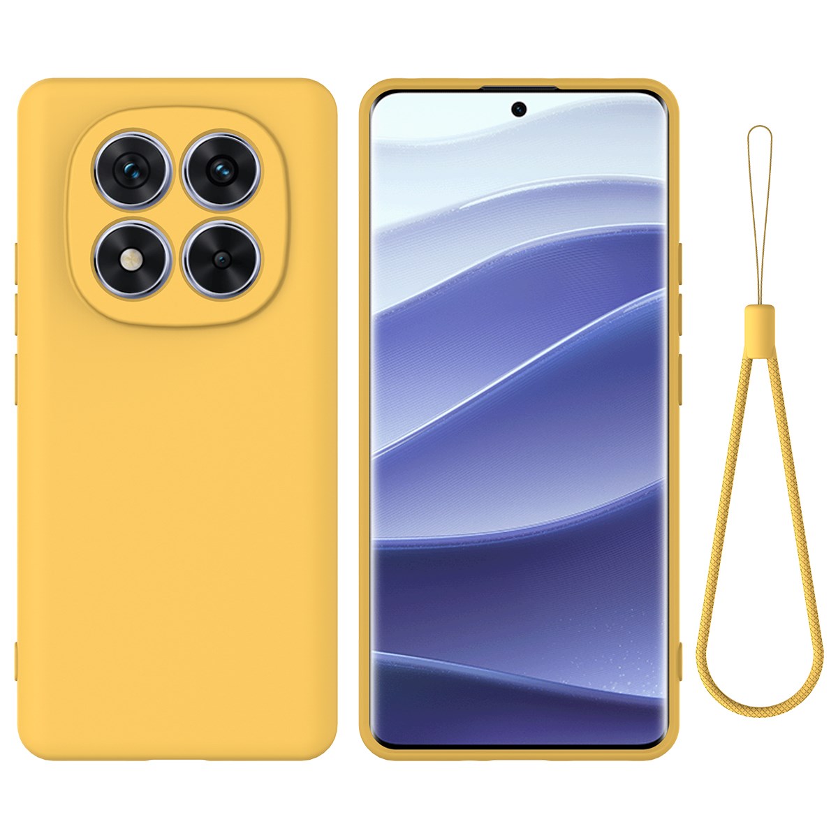 Xiaomi Redmi Note 15 Pro (5G) EIDERWOOD Silicone Case with Strap - Yellow