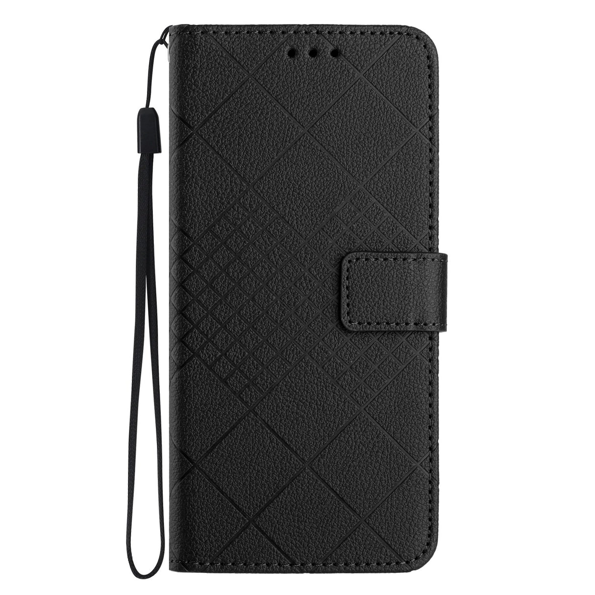 OPPO Reno15 (5G) EIDERWOOD Faux Leather Flip Case with Strap - Black