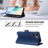 OPPO A6x EIDERWOOD Faux Leather Flip Case with 9 x Card Holder & Zipper Pocket - Blue