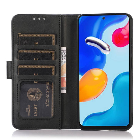 OnePlus Nord CE6 / Nord 6 EIDERWOOD Artificial Leather Flip Case with Card Holder and Stand Function - Black