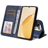Realme 16 Pro+ EIDERWOOD Faux Leather Flip Case with Strap - Blue