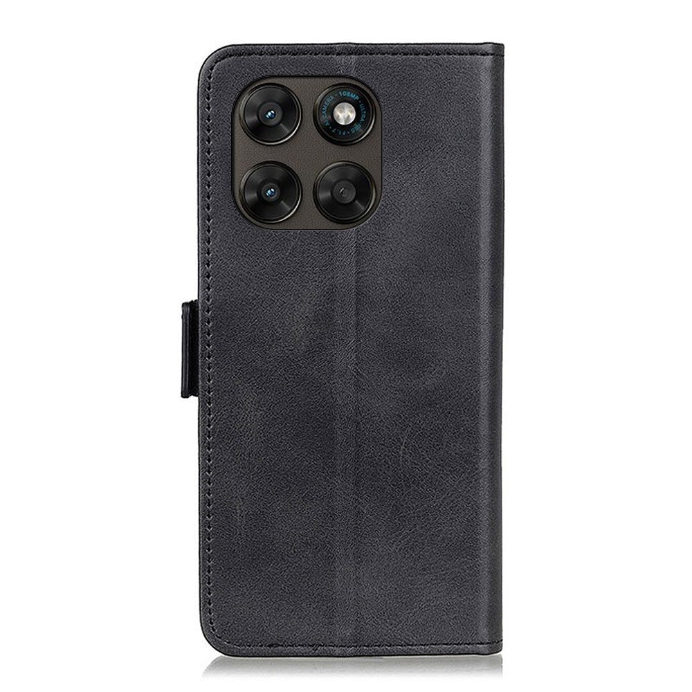 Motorola Moto G77 / G67 EIDERWOOD Faux Leather Flip Case with Card Holder - Black
