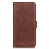 Motorola Moto G77 / G67 EIDERWOOD Faux Leather Flip Case with Card Holder - Brown