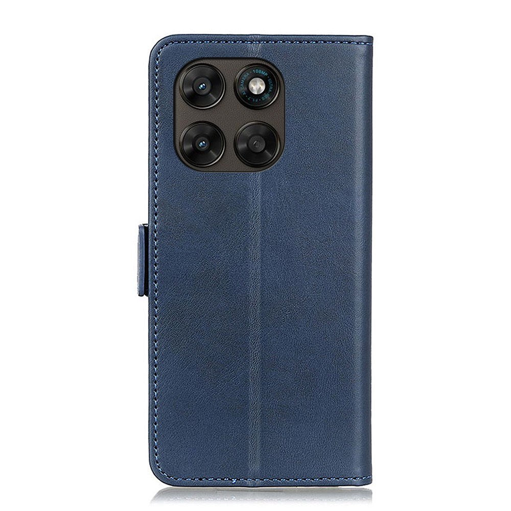 Motorola Moto G77 / G67 EIDERWOOD Faux Leather Flip Case with Card Holder - Blue