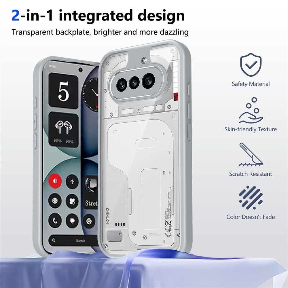 Nothing Phone (4a) Hybrid Mobile Case - Transparent / Grey