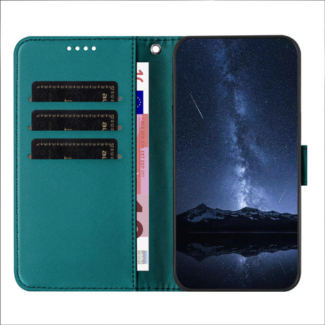 Xiaomi Redmi A7 Pro EIDERWOOD Faux Leather Flip Case with Card Holder & Stand Function - Green