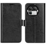 Realme GT 8 Pro EIDERWOOD Faux Leather Flip Case with Card Holder & Stand Function - Black