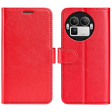 Realme GT 8 Pro EIDERWOOD Faux Leather Flip Case with Card Holder & Stand Function - Red
