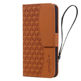 Samsung Galaxy A57 EIDERWOOD Flip Cover with Print - Card Holder and Strap - Brown