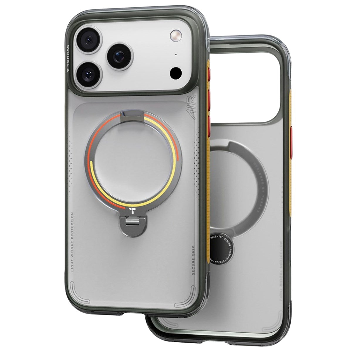 iPhone 17 Pro TORRAS Ostand Q3 Air Case with 360° Kickstand - MagSafe Compatible - Germay Iron