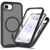iPhone 17e / 16e EIDERWOOD Matte Hybrid Case with Screen Protector Frame - Black