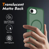 iPhone 17e / 16e EIDERWOOD Matte Hybrid Case with Screen Protector Frame - Green