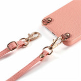 iPhone 17 Pro EIDERWOOD Faux Leather Back Case with Strap - Pink