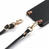 iPhone 17 Pro EIDERWOOD Faux Leather Back Case with Strap - Black