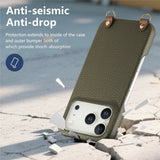 iPhone 17 Pro Max EIDERWOOD Faux Leather Back Case with Strap - Green