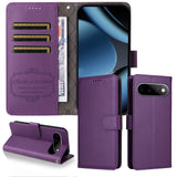EIDERWOOD Google Pixel 11 / 11 Pro Flip Case - Card Holder & Wrist Strap - Purple