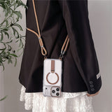 iPhone 17 Pro EIDERWOOD Case with Stand Function & Shoulder / Wrist Strap - MagSafe Compatible - Gold
