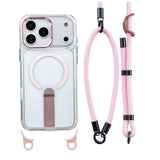 iPhone 17 Pro EIDERWOOD Case with Stand Function & Shoulder / Wrist Strap - MagSafe Compatible - Pink