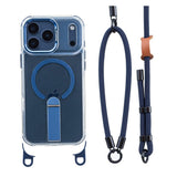 iPhone 17 Pro EIDERWOOD Case with Stand Function & Shoulder / Wrist Strap - MagSafe Compatible - Blue