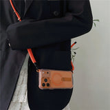 iPhone 17 Pro EIDERWOOD Case with Stand Function & Shoulder / Wrist Strap - MagSafe Compatible - Blue