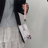 iPhone 17 Pro EIDERWOOD Case with Stand Function & Shoulder / Wrist Strap - MagSafe Compatible - Grey