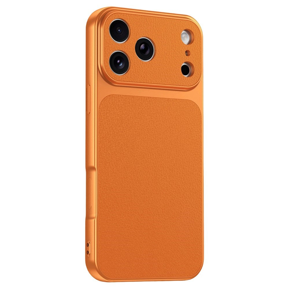 iPhone 17 Pro Max EIDERWOOD Hybrid Back Case with Faux Leather - Orange