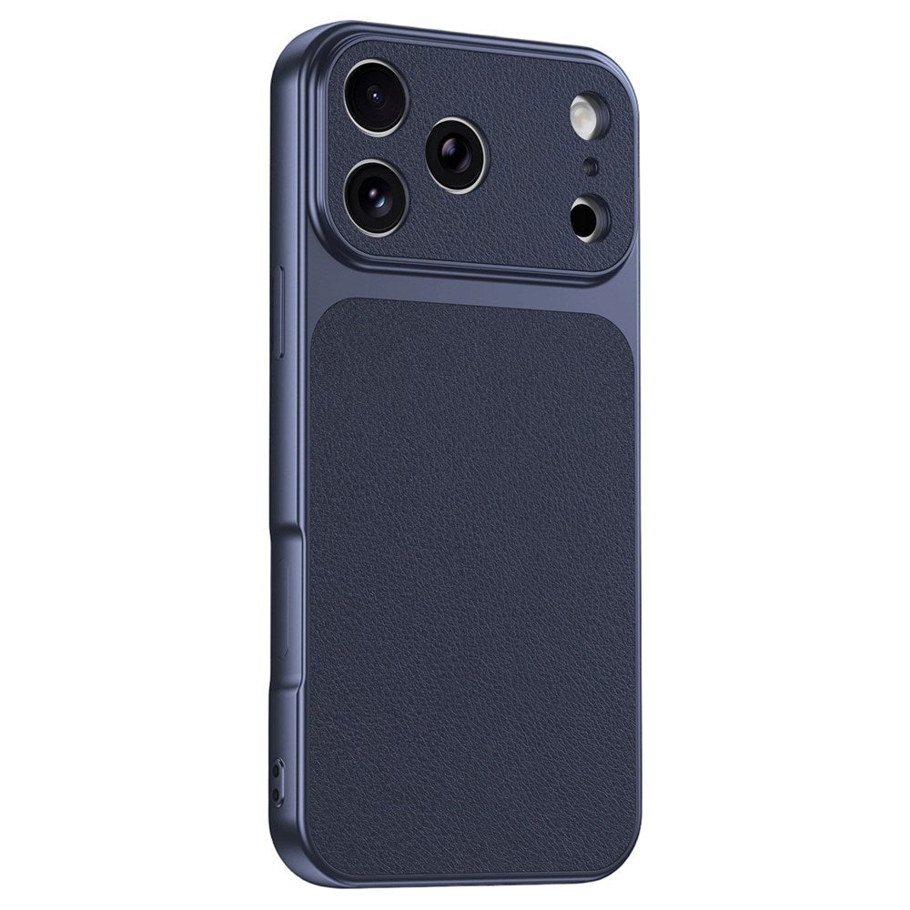 iPhone 17 Pro Max EIDERWOOD Hybrid Back Case with Faux Leather - Blue