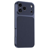 iPhone 17 Pro EIDERWOOD Hybrid Back Case with Faux Leather - Blue