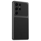 Samsung Galaxy S25 Ultra EIDERWOOD Hybrid Back Case with Faux Leather - Black