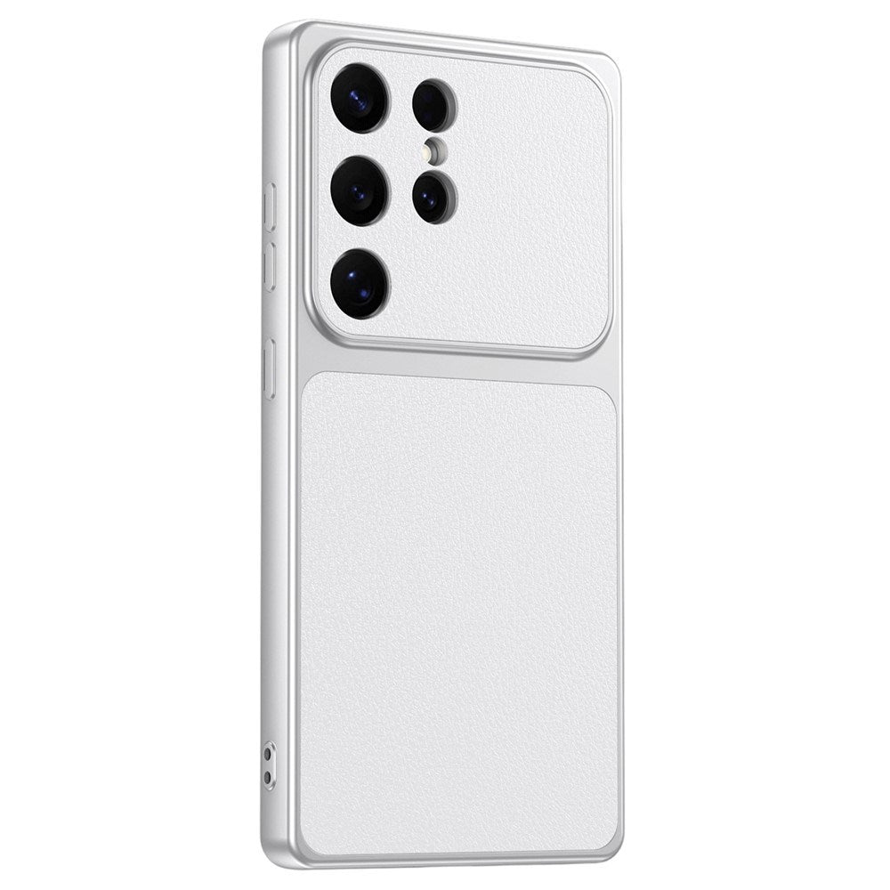 Samsung Galaxy S25 Ultra EIDERWOOD Hybrid Back Case with Faux Leather - White