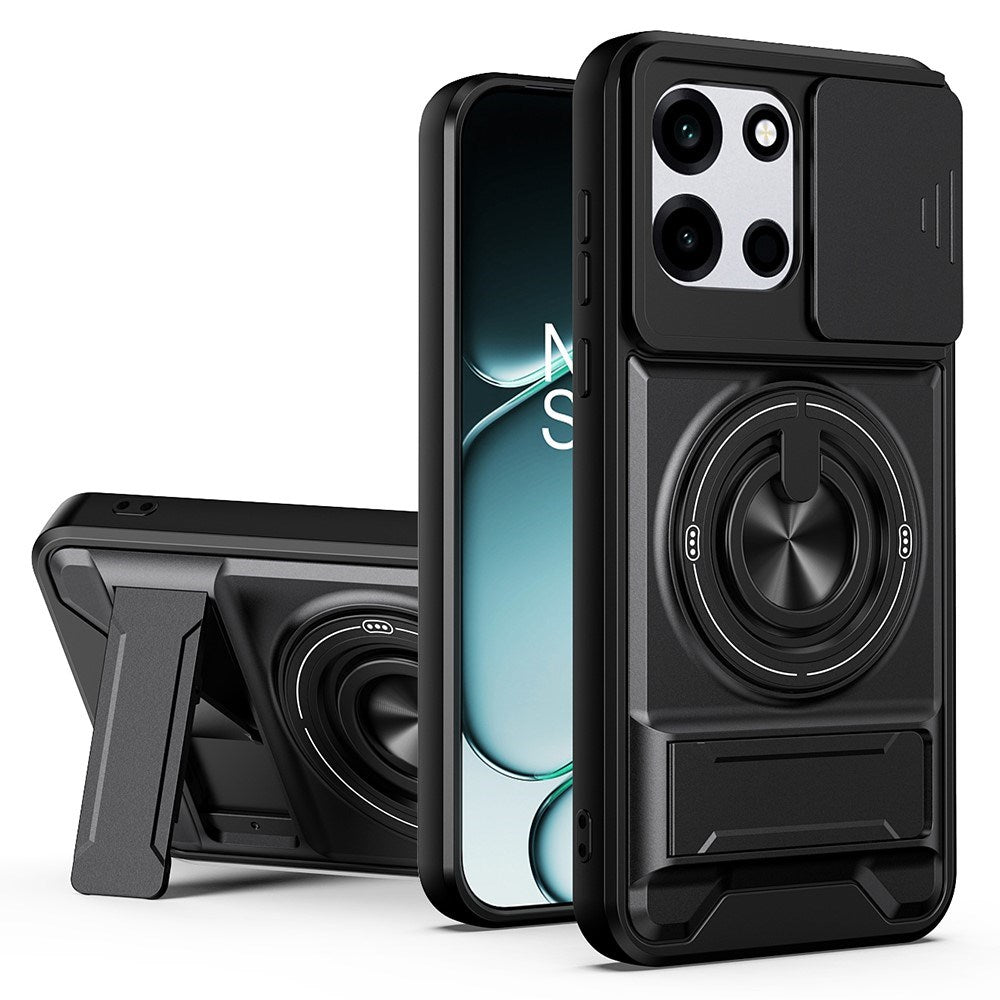 OnePlus Nord CE6 / Nord 6 EIDERWOOD Hybrid Tough Case with Kickstand & Cam Slider - MagSafe Compatible - Black